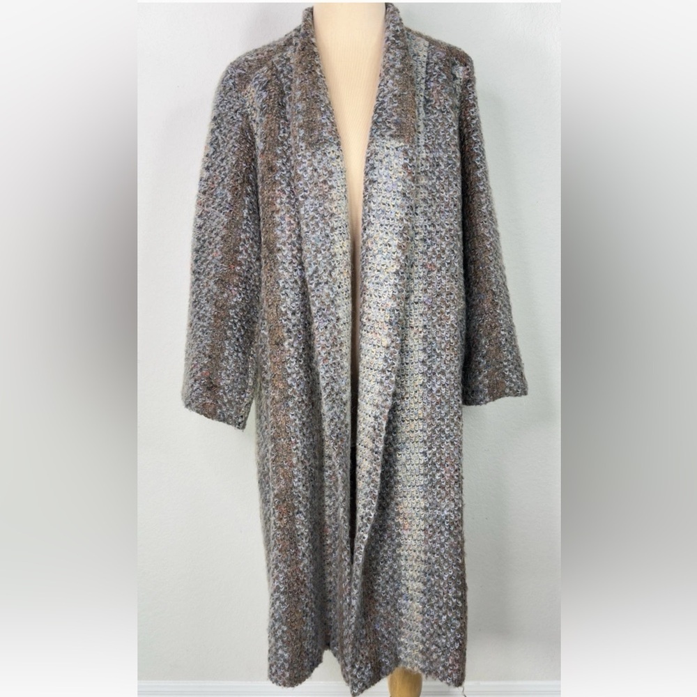 Vintage M. J. Seattle Textured Boucle Ombre Mohair Knit Over Coat Jacket M